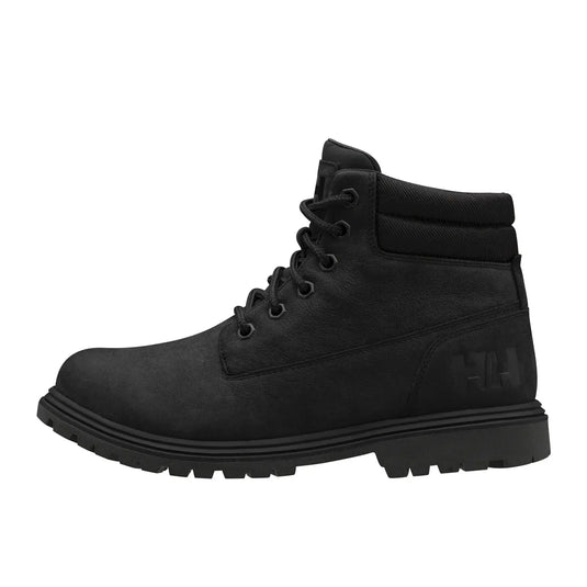 Schwarze Schnürstiefelette mit dicker Sohle und wasserdichter Helly Hansen®-Technologie.