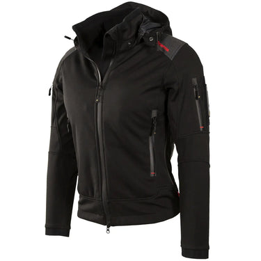 Eine schwarze Carinthia® G-LOFT® ISG 2.0 Jacket Lady mit mehreren Taschen und einem Reißverschluss.