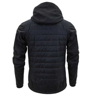 Schwarze Carinthia® G-LOFT® ISG 2.0 Herrenjacke mit Kapuze, von hinten gesehen.