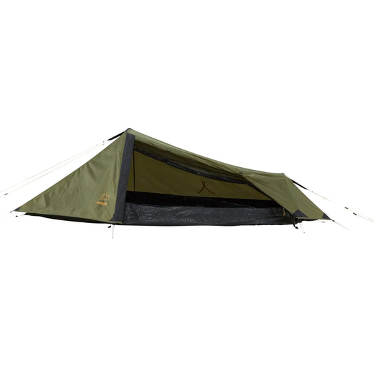 Grünes Grand Canyon® Richmond 1 Campingzelt isoliert auf weißem Hintergrund, ein idealer Outdoor-Begleiter.