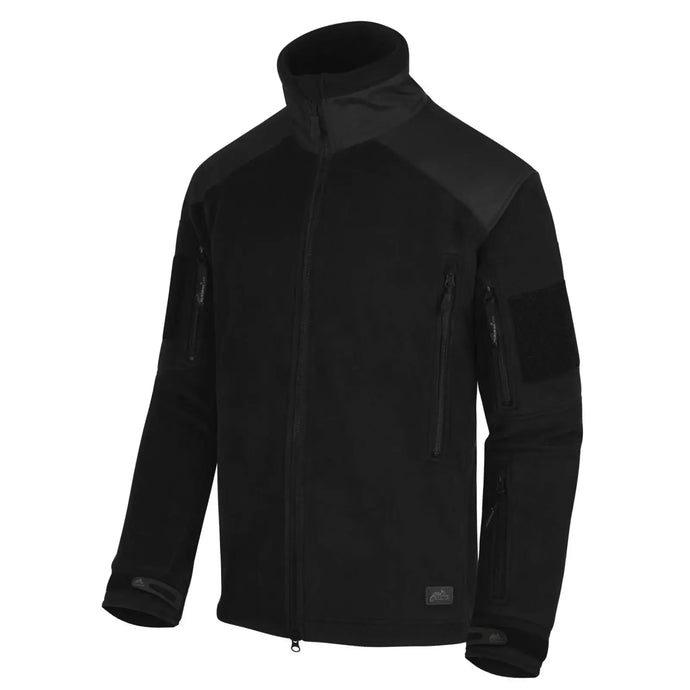 Ersetzen Sie es durch den angegebenen Produktnamen und Markennamen: Helikon-Tex® Liberty Jacket, taktische Fleecejacke aus doppeltem Fleece mit mehreren Taschen und verstärkten Schultern.