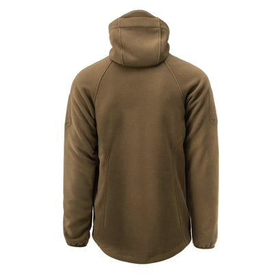 Helikon-Tex® Patriot Jacket Mk 2 in olivgrüner Farbe ohne sichtbares Logo, von hinten gesehen und aus Hybrid-Fleece-Material.