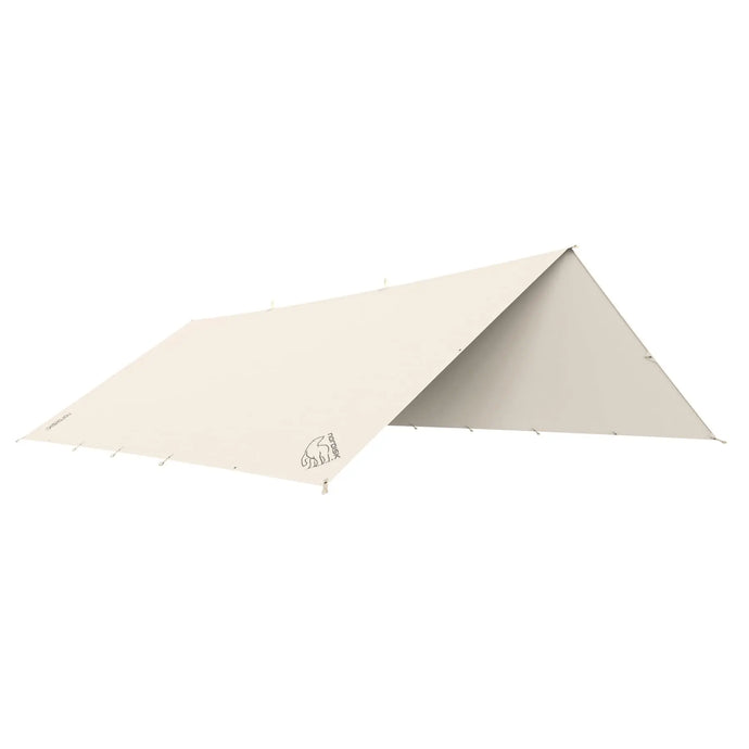Nordisk® Kari 20 Tarp-Zelt vor weißem Hintergrund aufgebaut.
