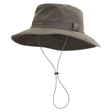 Olivgrüner Craghoppers NosiLife Outback Hat II mit verstellbarem Kinnriemen.