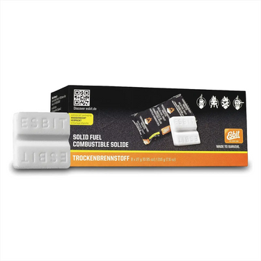 Eine Packung Esbit® Brennstofftabletten 8x27g für Outdoor-Kochgeräte.