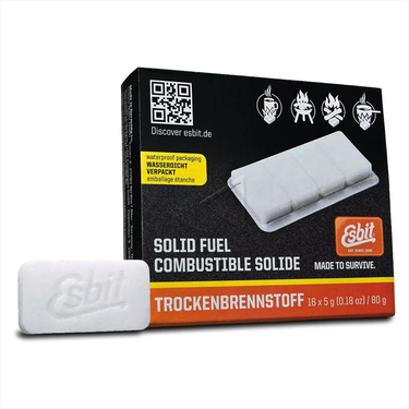 Esbit® Brennstofftabletten für tragbare Kocher, mit wasserdichter Verpackung, ideal für Outdoor-Abenteuer.