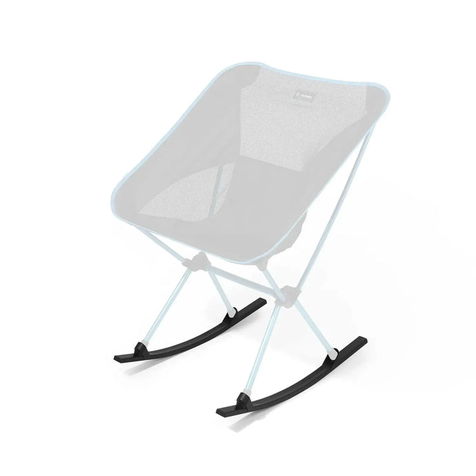 Moderner Schaukel-Stubenwagen mit transparenten Netzseiten auf weißem Hintergrund, ausgestattet mit einem Helinox-Schaukelfuß für Chair One für ein verbessertes Schaukelerlebnis.