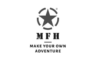 Logo mit Stern, Buchstaben MFH, Slogan "Make Your Own Adventure".
