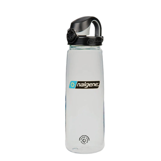 Nalgene® Trinkflasche 'OTF Sustain' 0,65 L mit schwarzem Verschluss und Henkel.