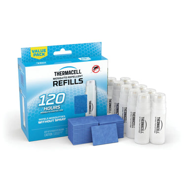 Vorteilspackung mit ThermaCELL® R10 Mückenschutz-Nachfüllpackungen mit 120 Stunden Schutz.
