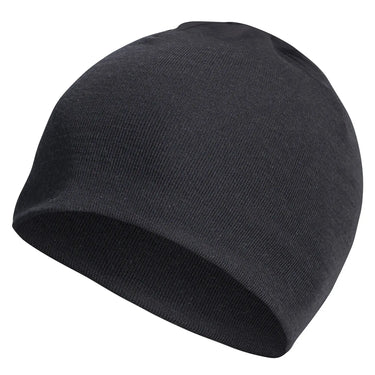 Eine schlichte schwarze Woolpower® Mütze LITE Beanie-Mütze auf weißem Hintergrund.
